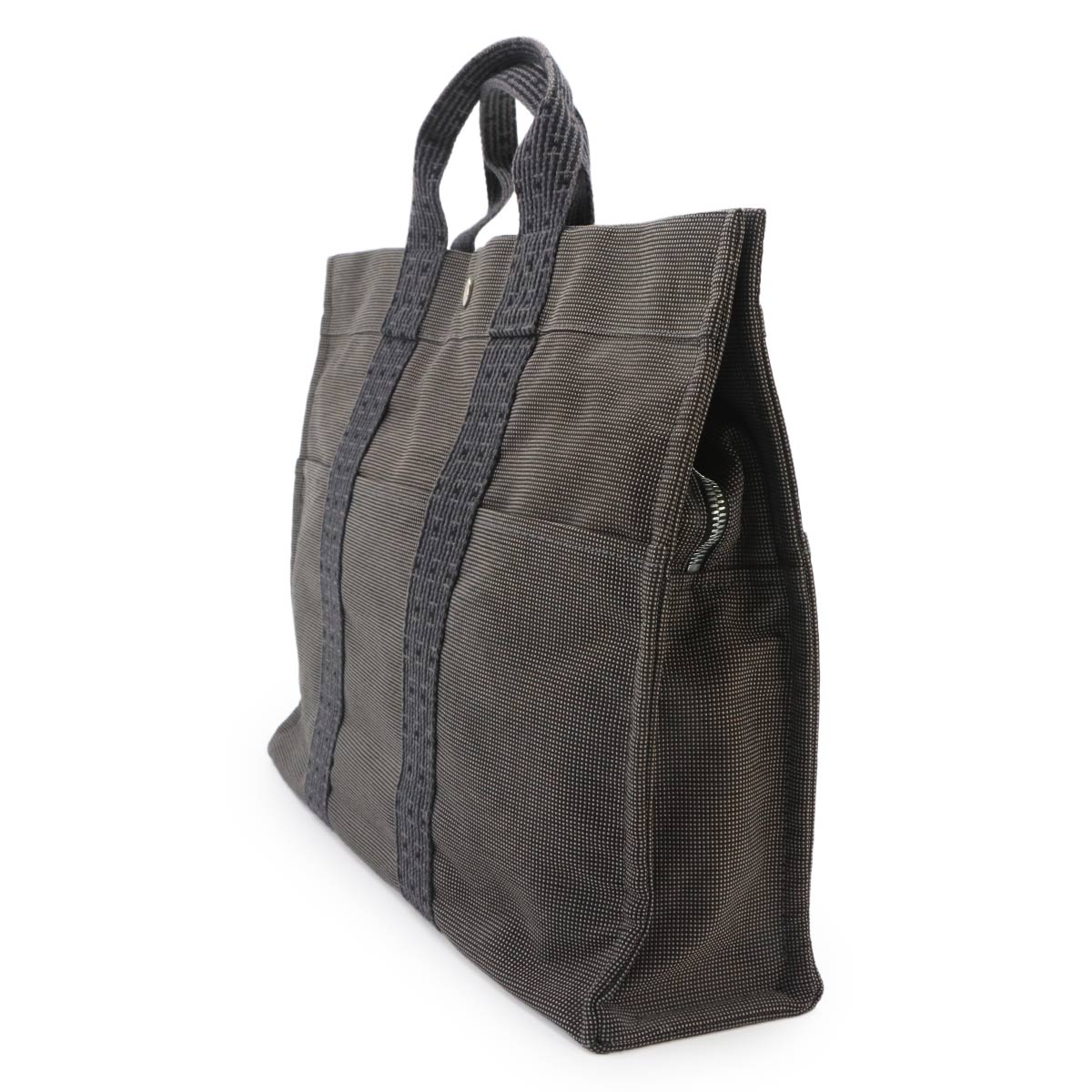 Herline Tote PM Bag Canvas Gray Unisex Purse