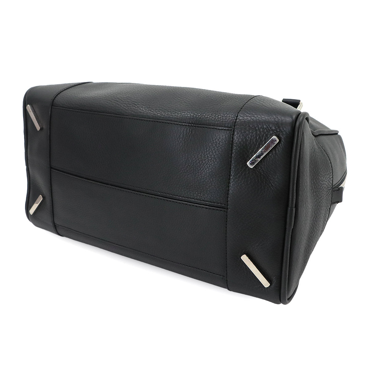 Amazona 75 Large Hand Bag Leather Black Purse