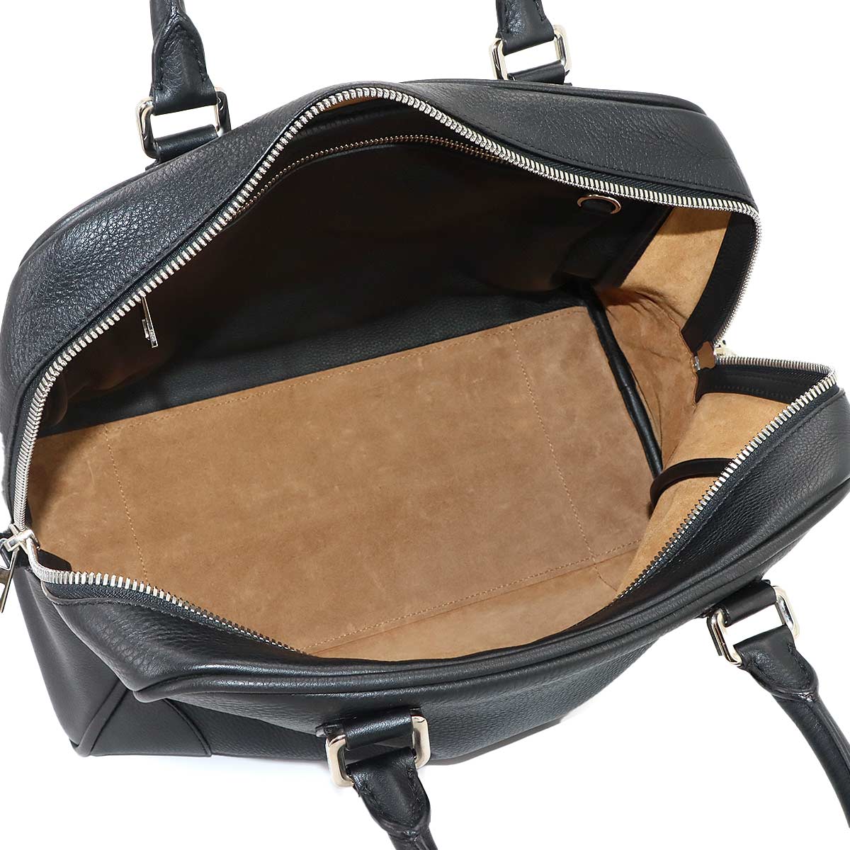 Amazona 75 Large Hand Bag Leather Black Purse