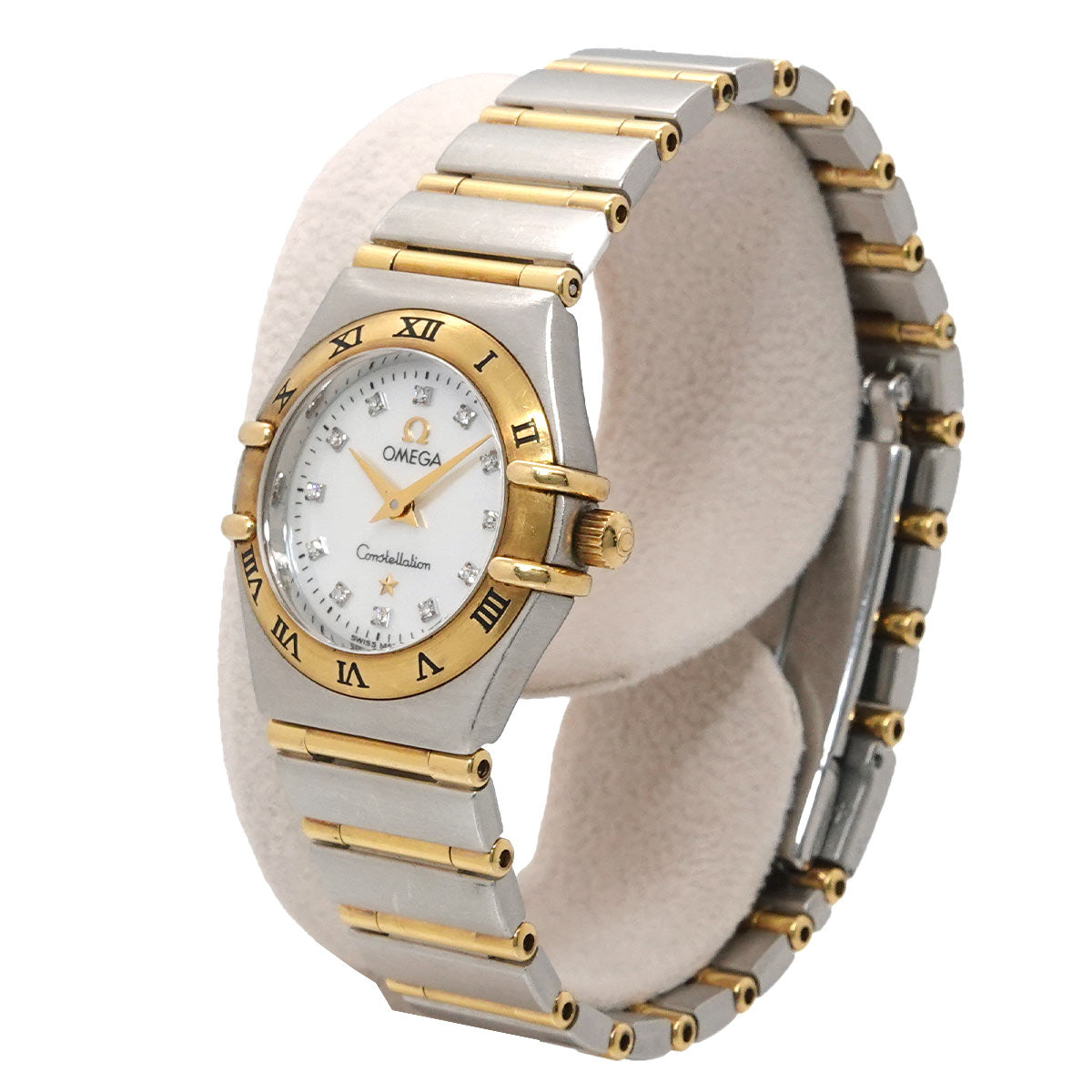 Constellation mini 1262.75 12P Diamond 750 YG White Shell Dial