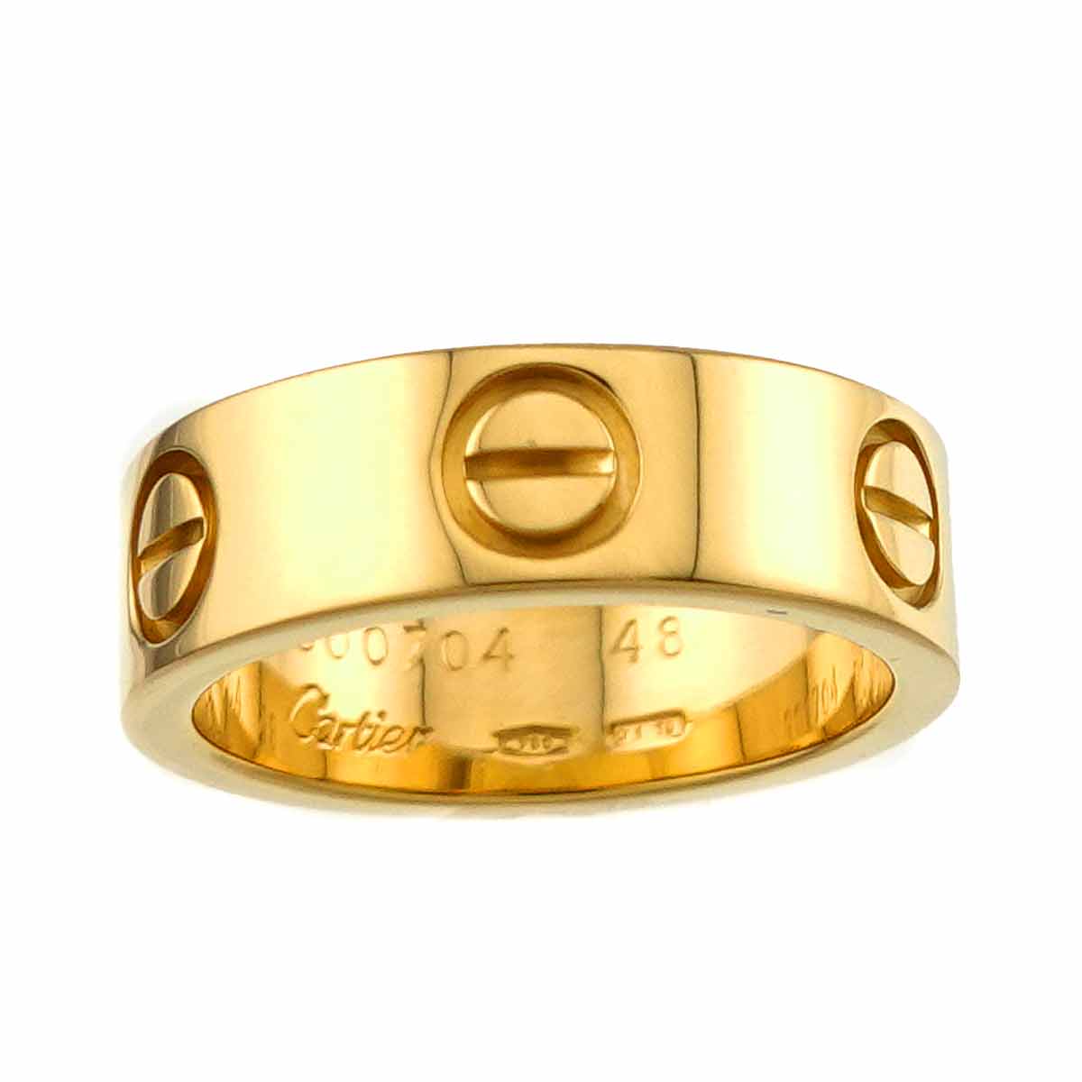Love Ring 18K YG Yellow Gold 750 size48 4-4.5(US)