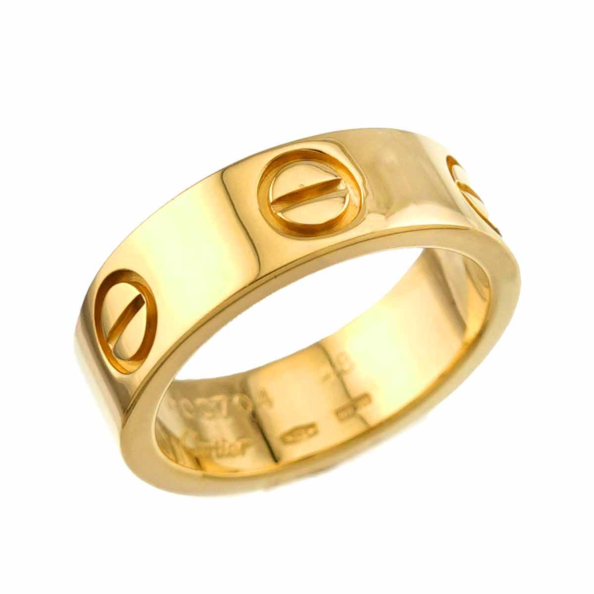 Love Ring 18K YG Yellow Gold 750 size48 4-4.5(US)