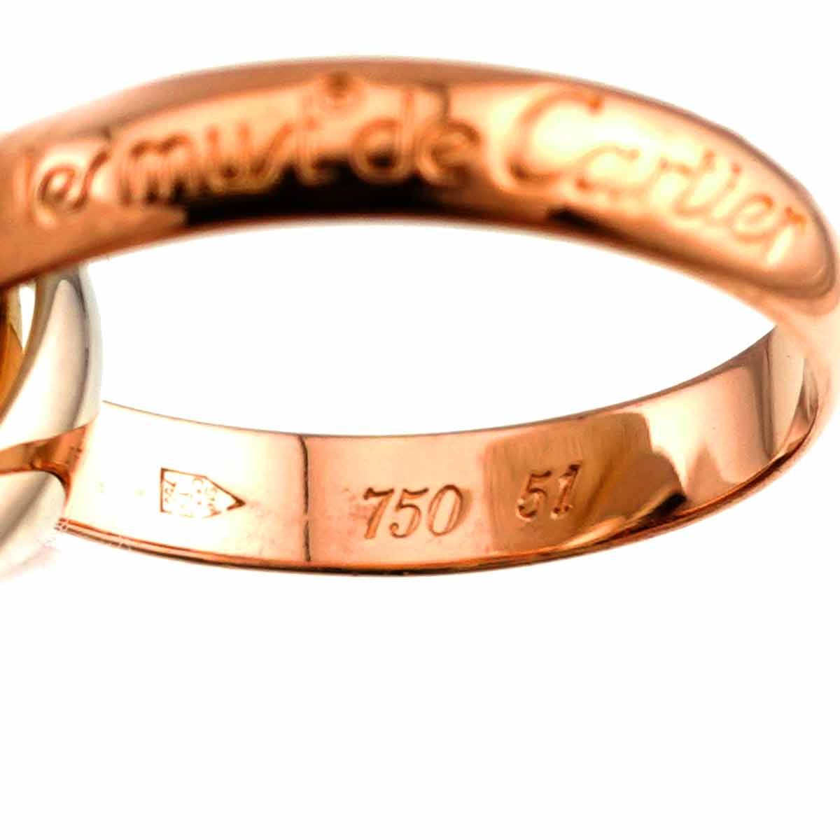 Trinity MM Ring 18K YG WG PG 750 Size51 5.5-5.75(US)