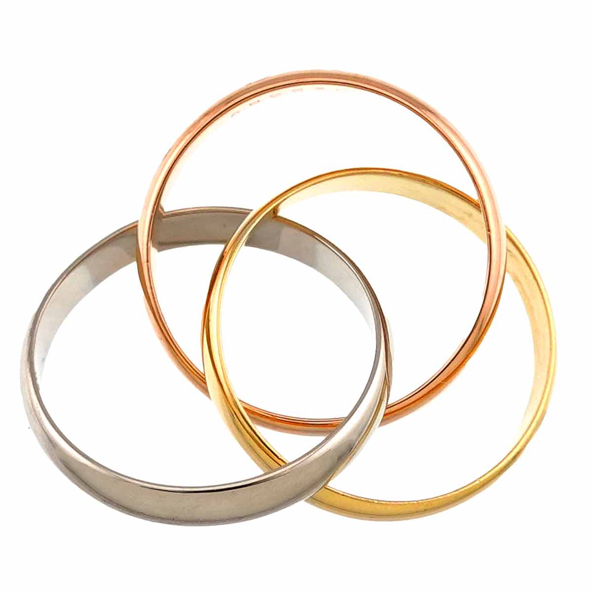 Trinity MM Ring 18K YG WG PG 750 Size51 5.5-5.75(US)