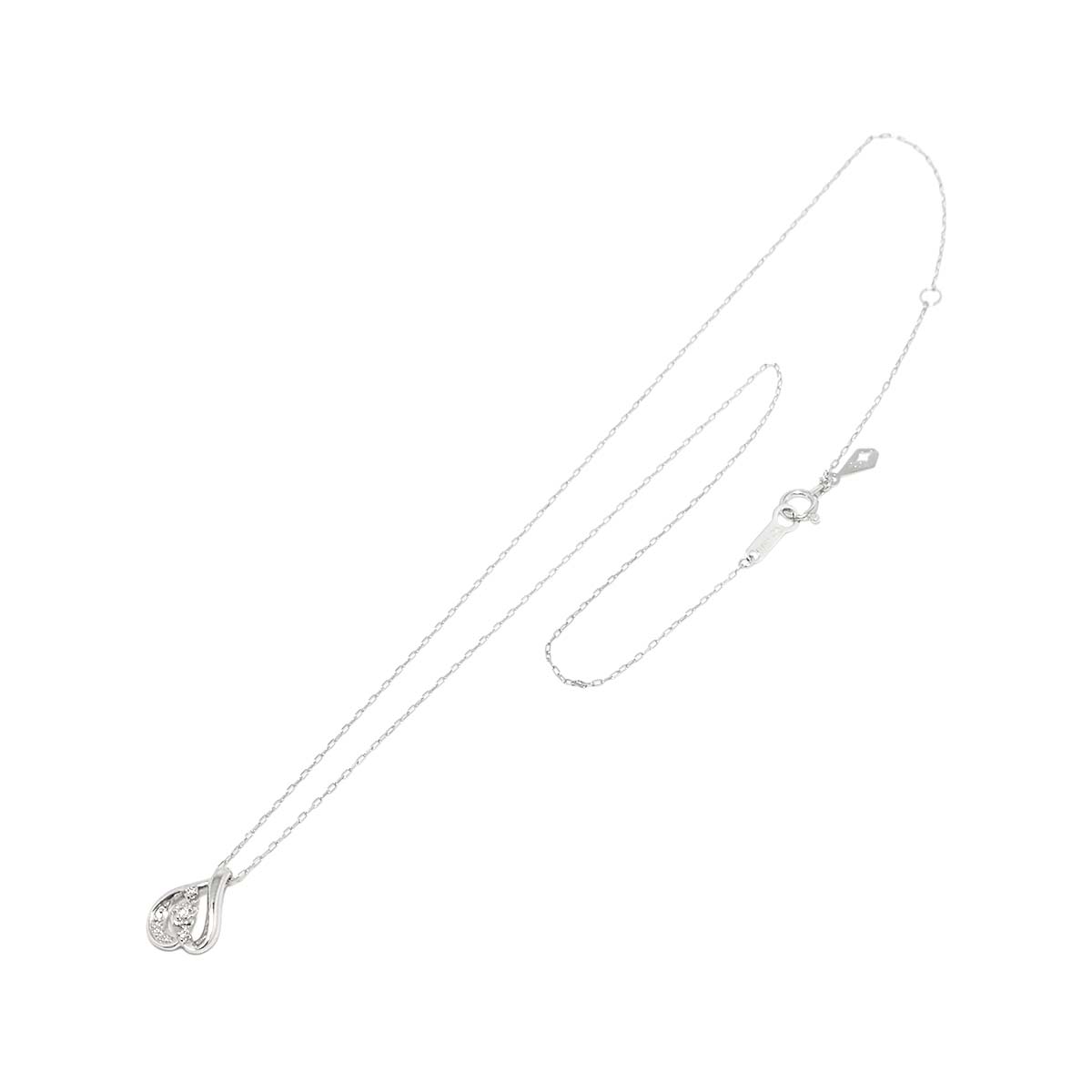 Diamond Necklace 18K White Gold 750