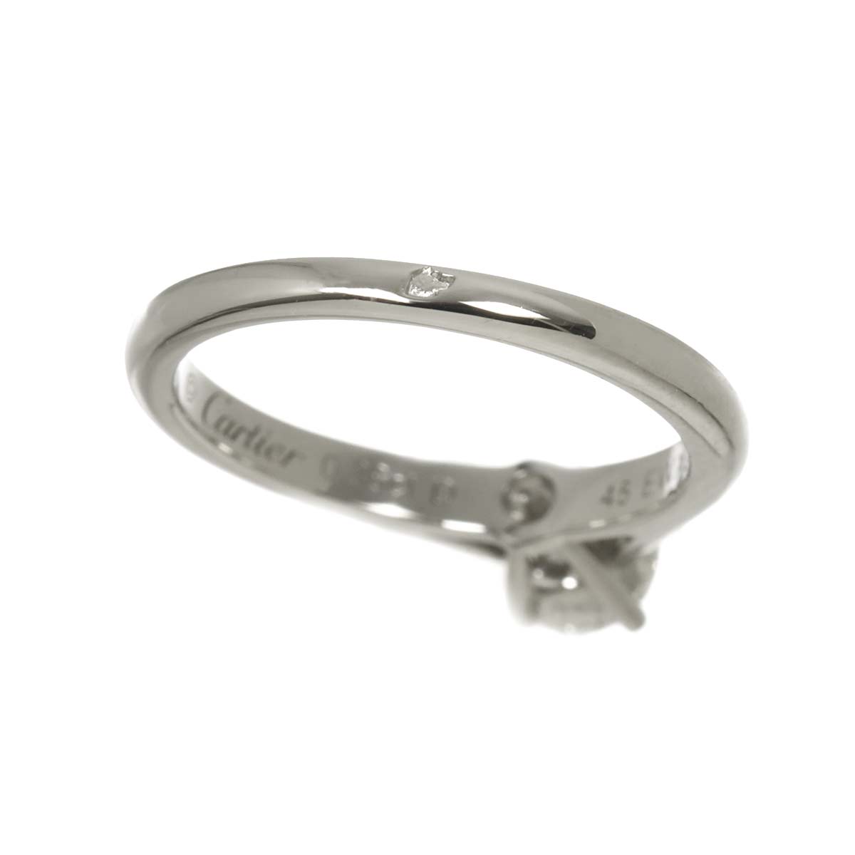 Diamond 0.36ct H/VVS1/3EX Ring Platinum Size45 3.25(US)