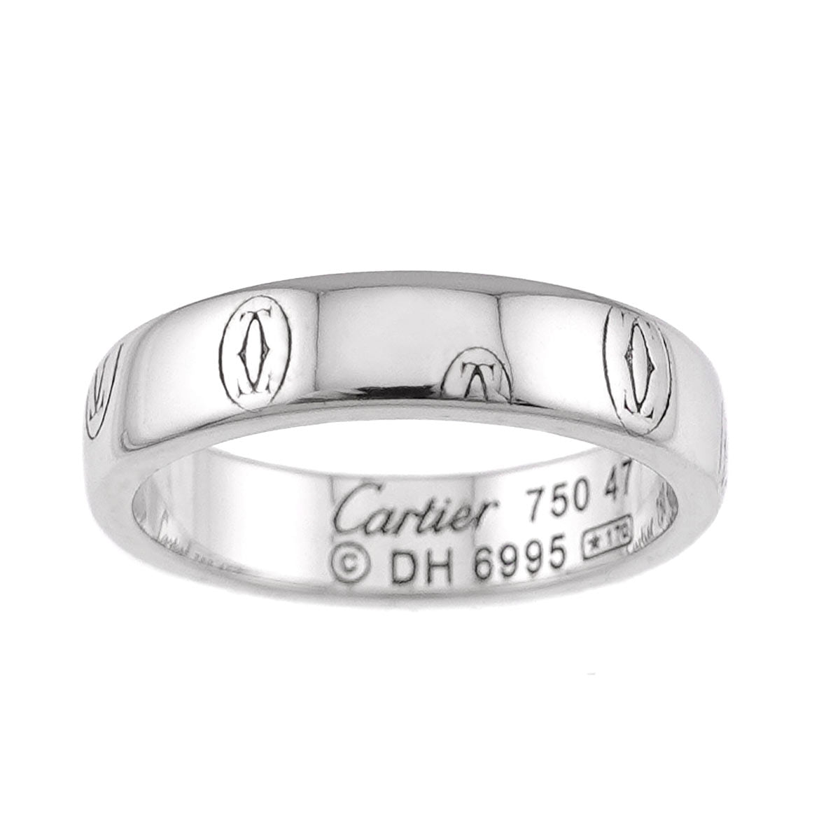 Happy Birthday SM Ring 18K White Gold 750 Size45 3.25(US)