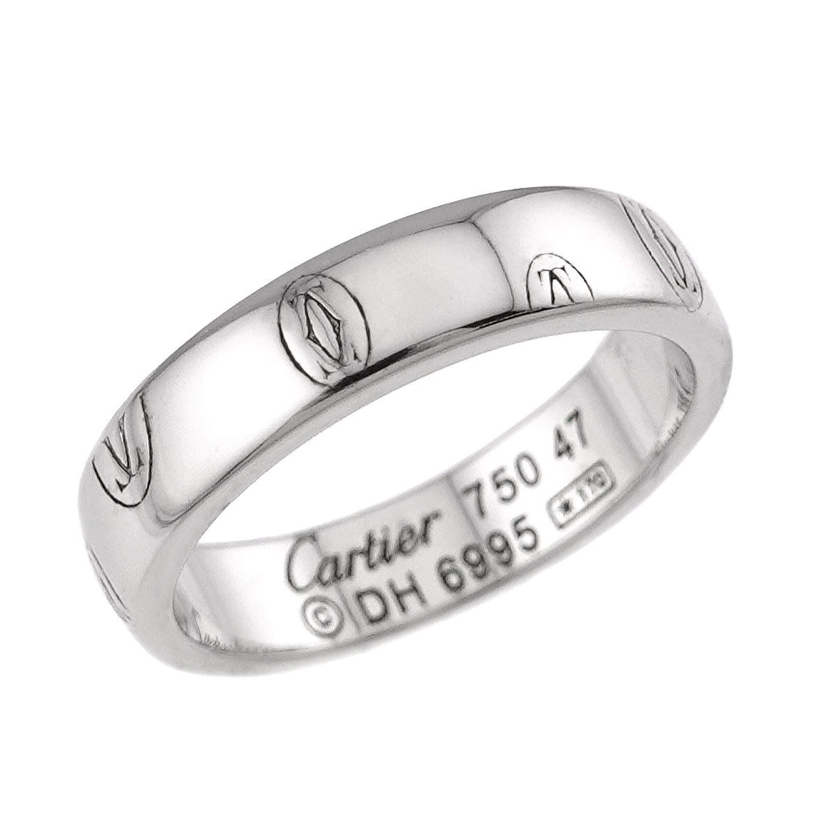 Happy Birthday SM Ring 18K White Gold 750 Size45 3.25(US)