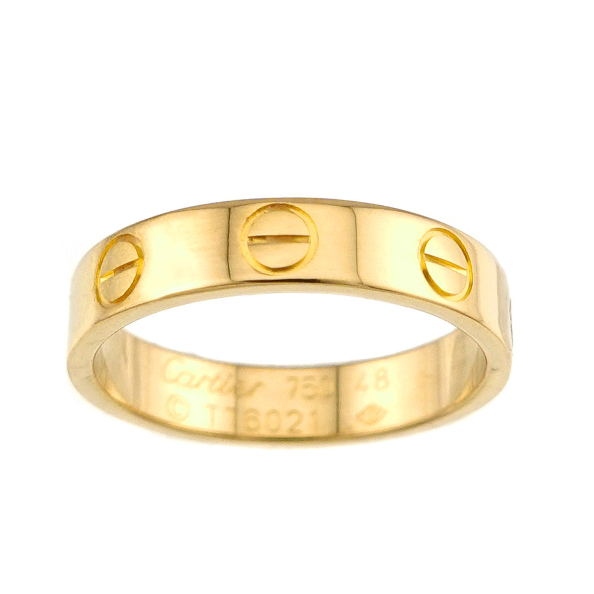 Mini Love Ring 18K Yellow Gold 750 size48 4.5(US)