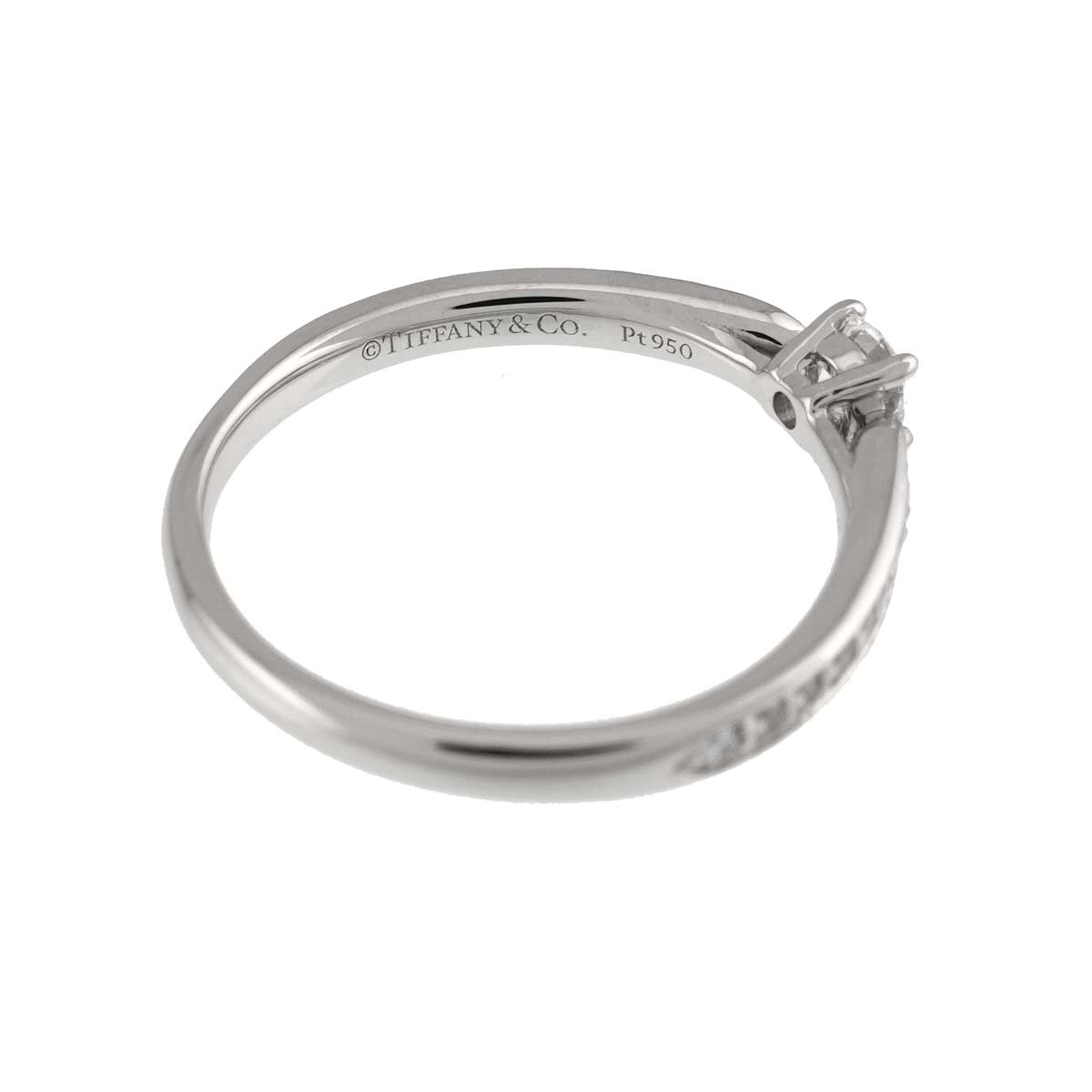 Harmony Diamond 0.22ct D/VS1/3EX Ring Pt Size6.25-6.5(US)