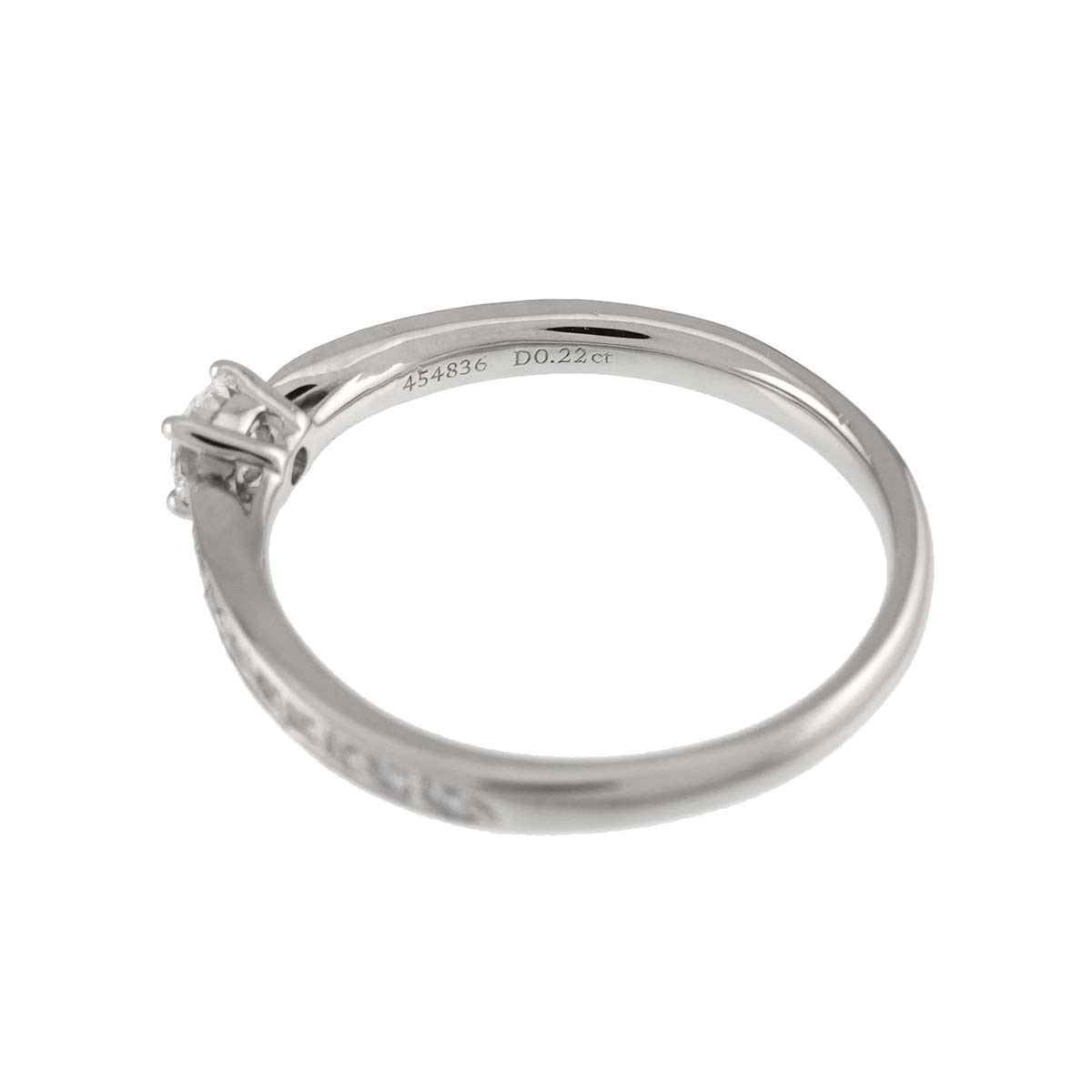 Harmony Diamond 0.22ct D/VS1/3EX Ring Pt Size6.25-6.5(US)