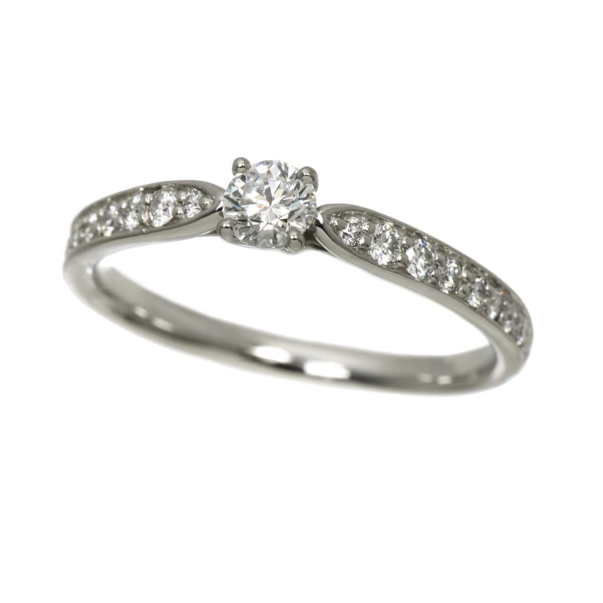 Harmony Diamond 0.22ct D/VS1/3EX Ring Pt Size6.25-6.5(US)