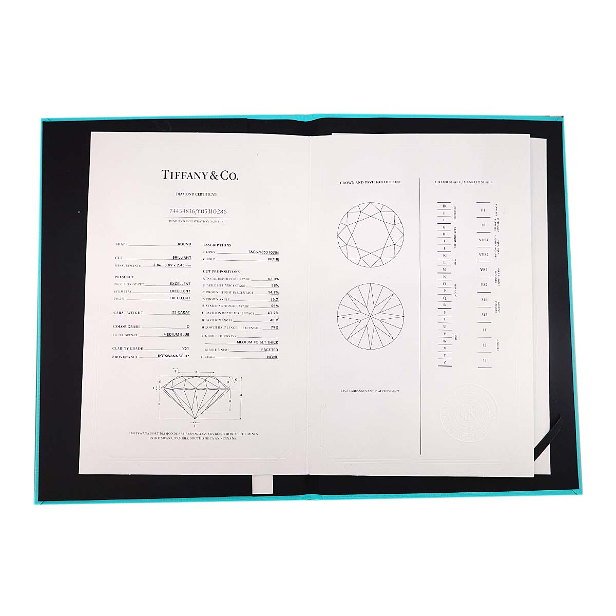Harmony Diamond 0.22ct D/VS1/3EX Ring Pt Size6.25-6.5(US)