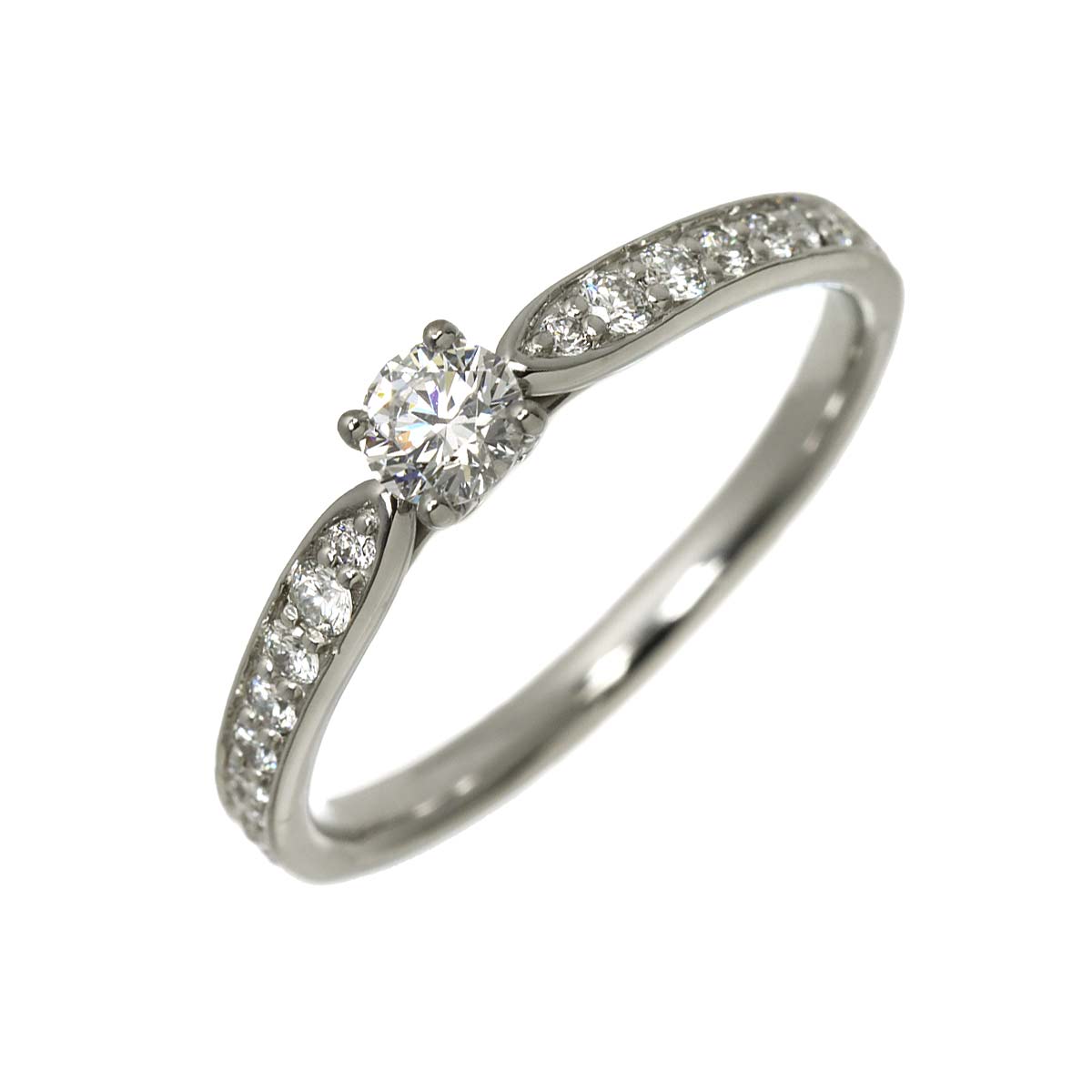 Harmony Diamond 0.22ct D/VS1/3EX Ring Pt Size6.25-6.5(US)