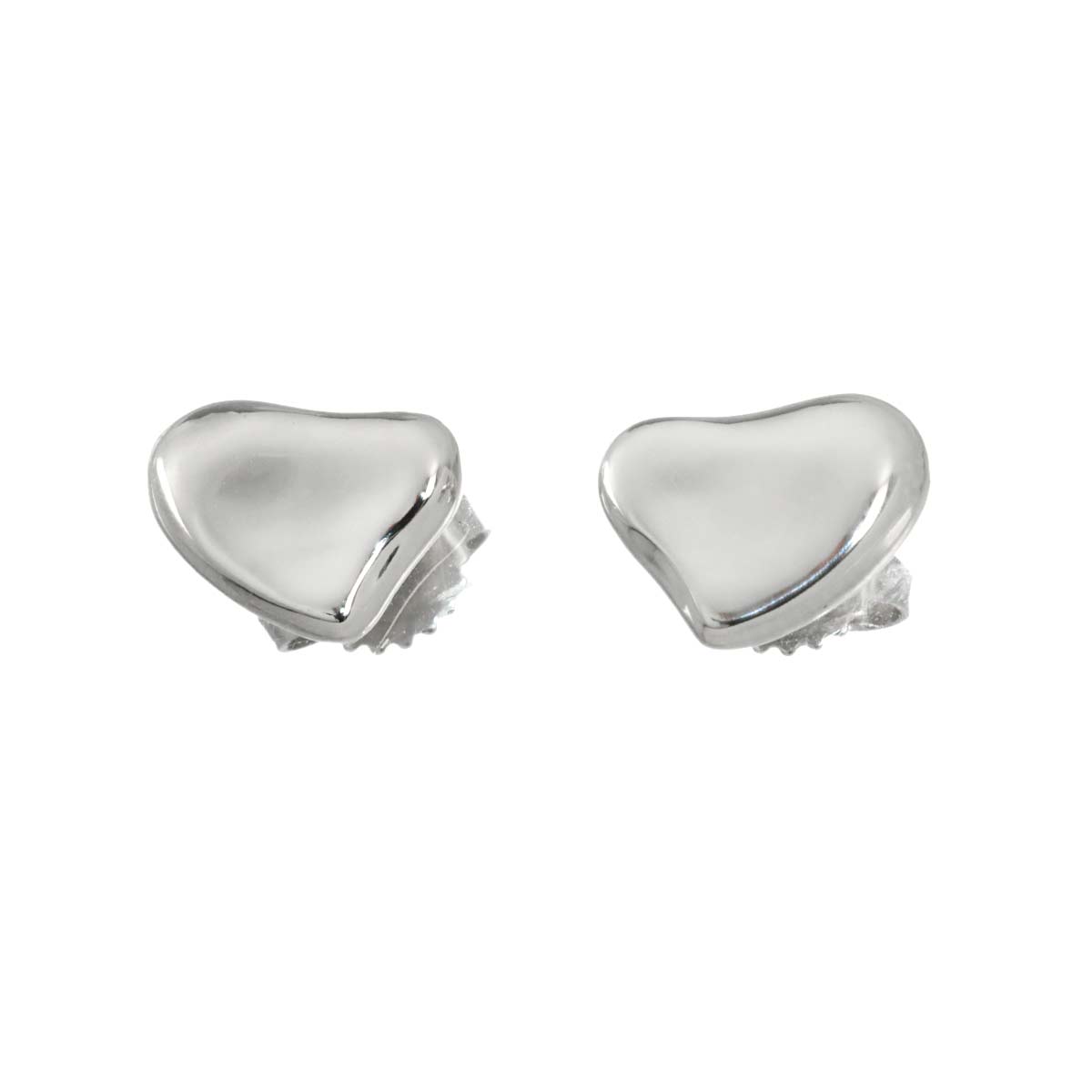 Full Heart Earrings Pierced Pt