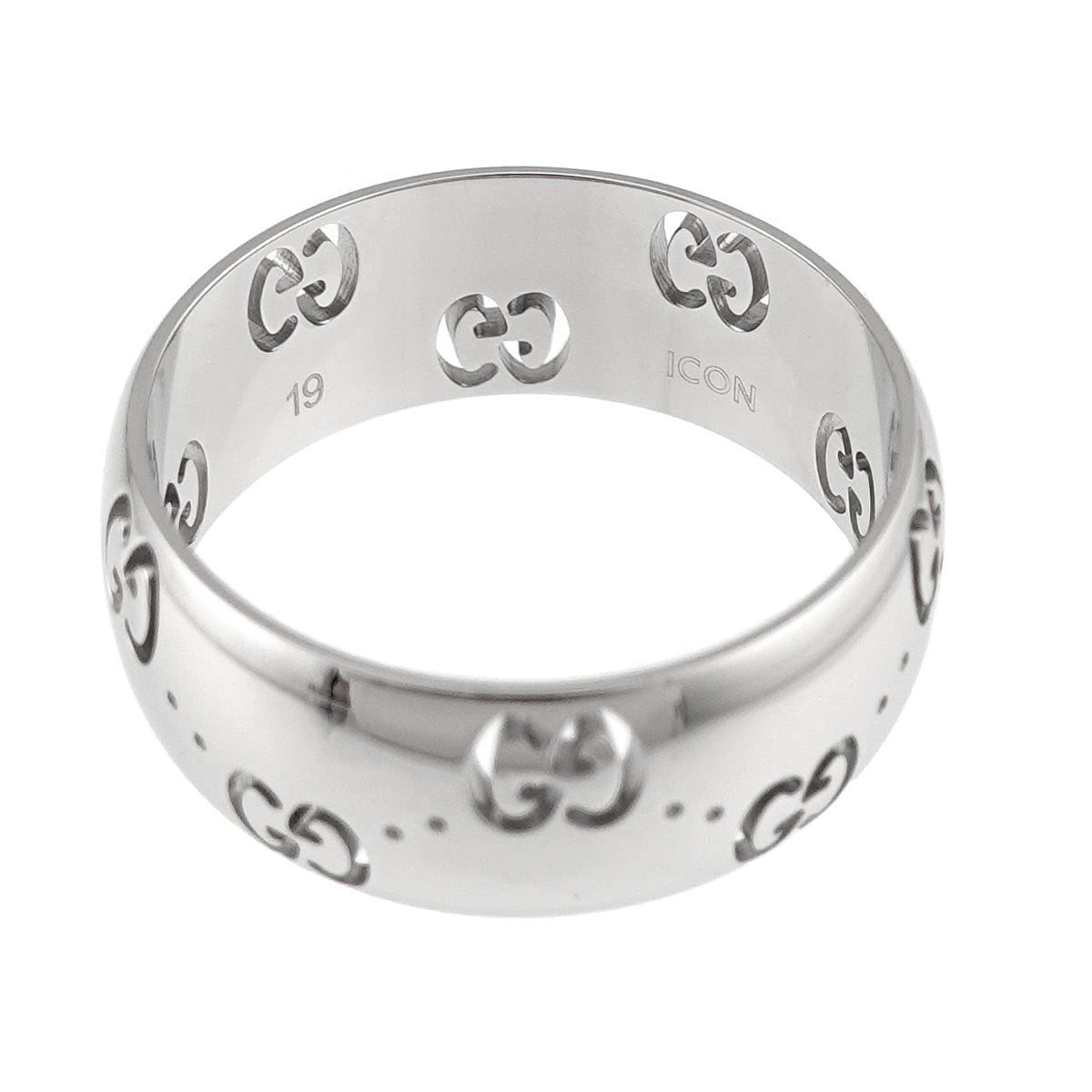 Icon Ring 18K WG White Gold 750 Size19 8.25(US)