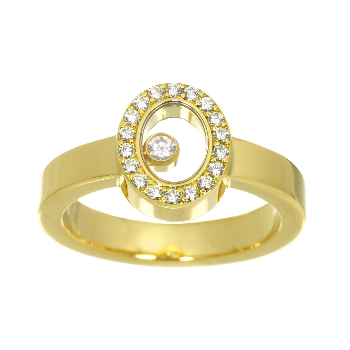 Happy Diamond Ring 18K YG 750 Size4.75-5(US)