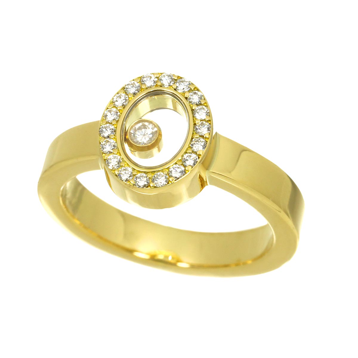 Happy Diamond Ring 18K YG 750 Size4.75-5(US)
