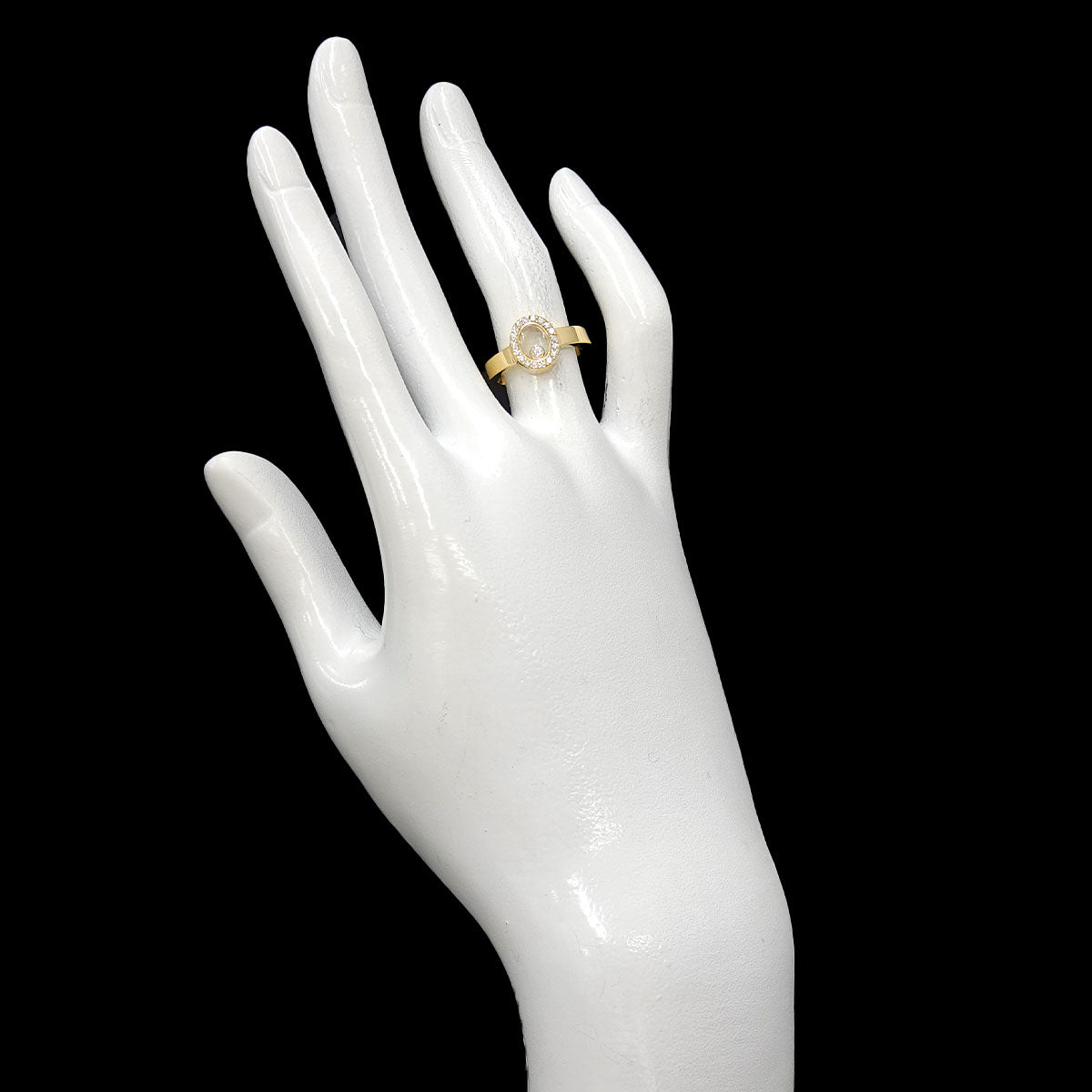 Happy Diamond Ring 18K YG 750 Size4.75-5(US)