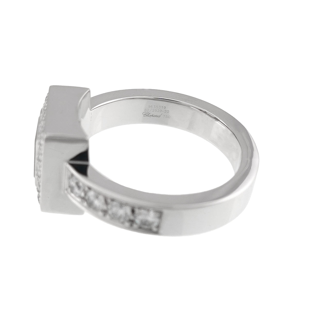 Happy Diamond Ring 18K White Gold 750 Size7.25(US)