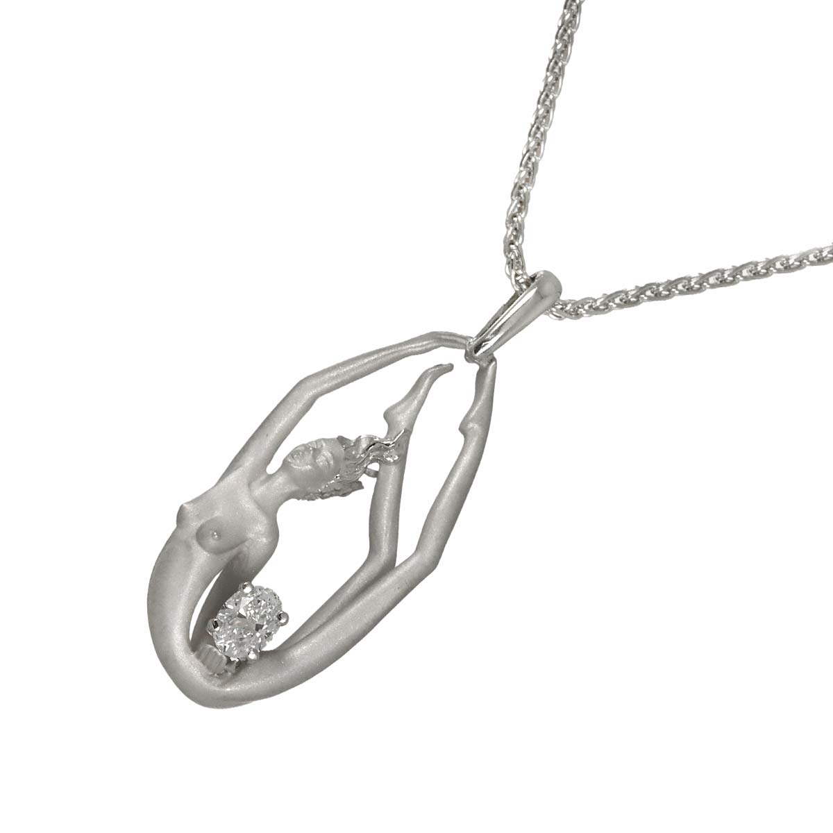 Diamond 0.373ct Necklace 18K WG 750