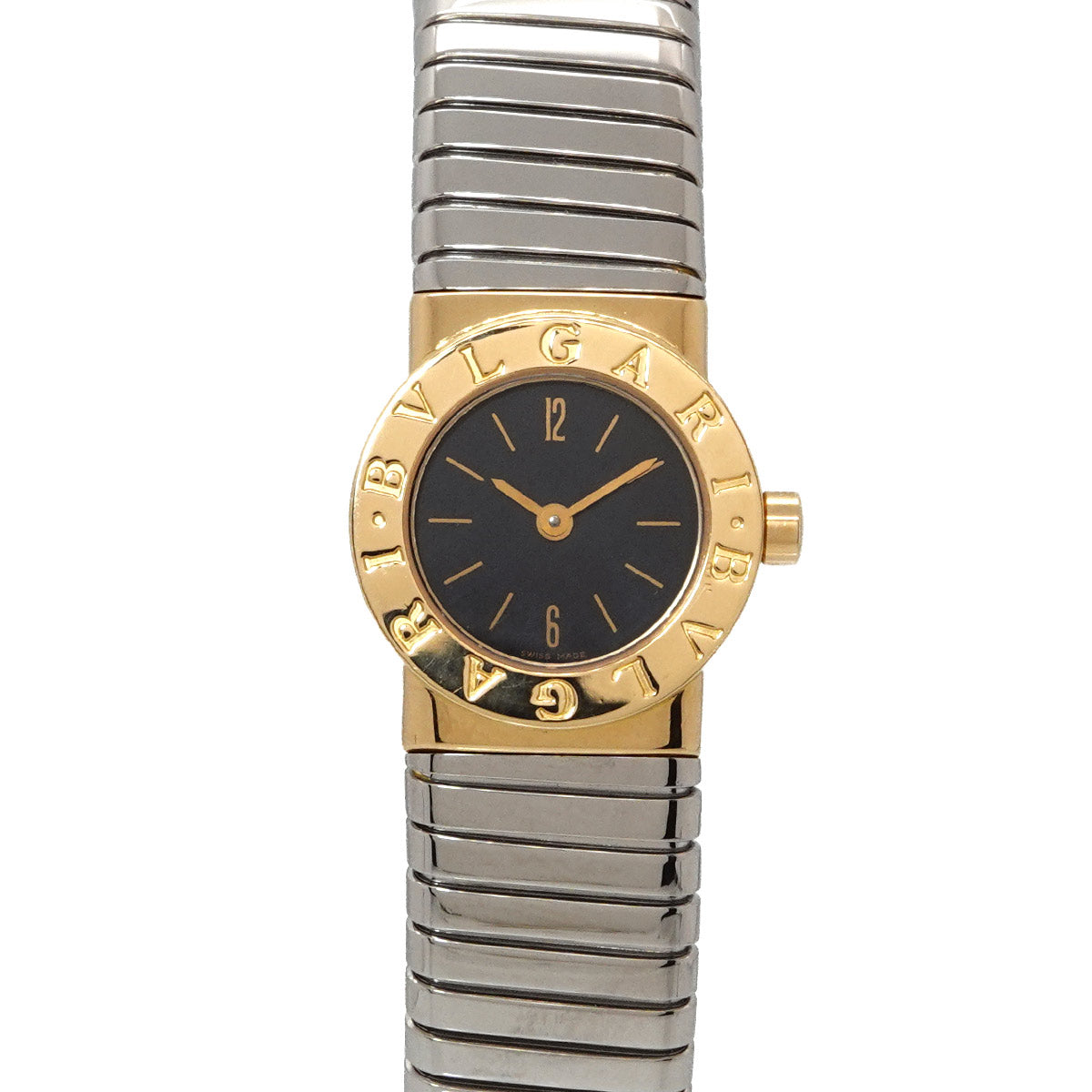 BVLGARIBVLGARI Tubogas Two Tones BB192T 750 YG Black Dial