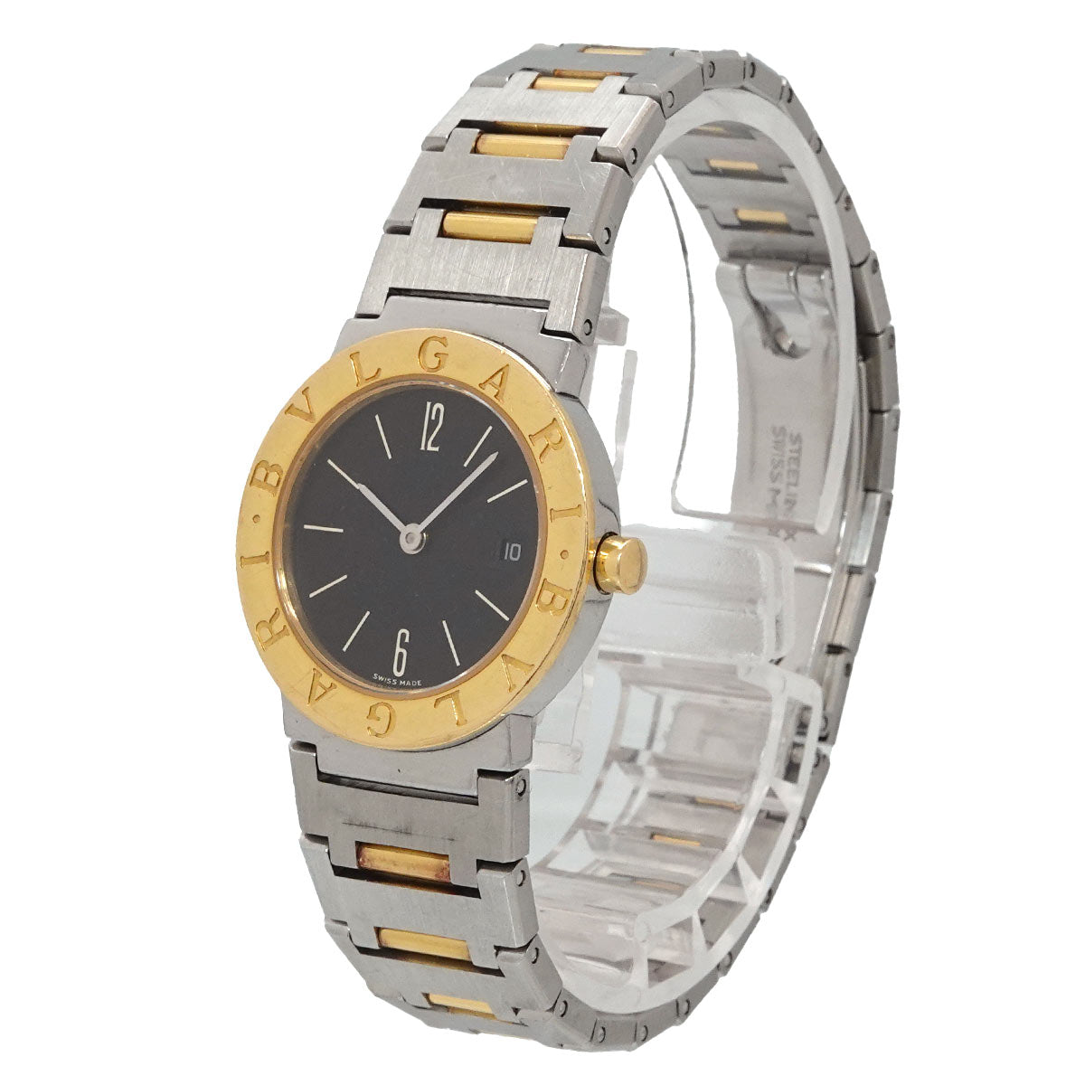 BVLGARIBVLGARI BB26SGD Two Tones YG Black Dial Ladies