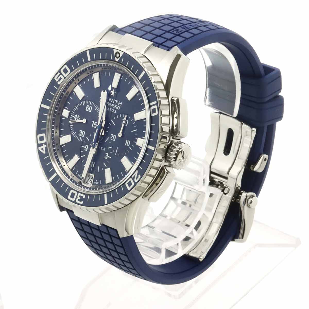 El Primero Stratos Flyback 03 2067 405 Blue Dial Mens Watch