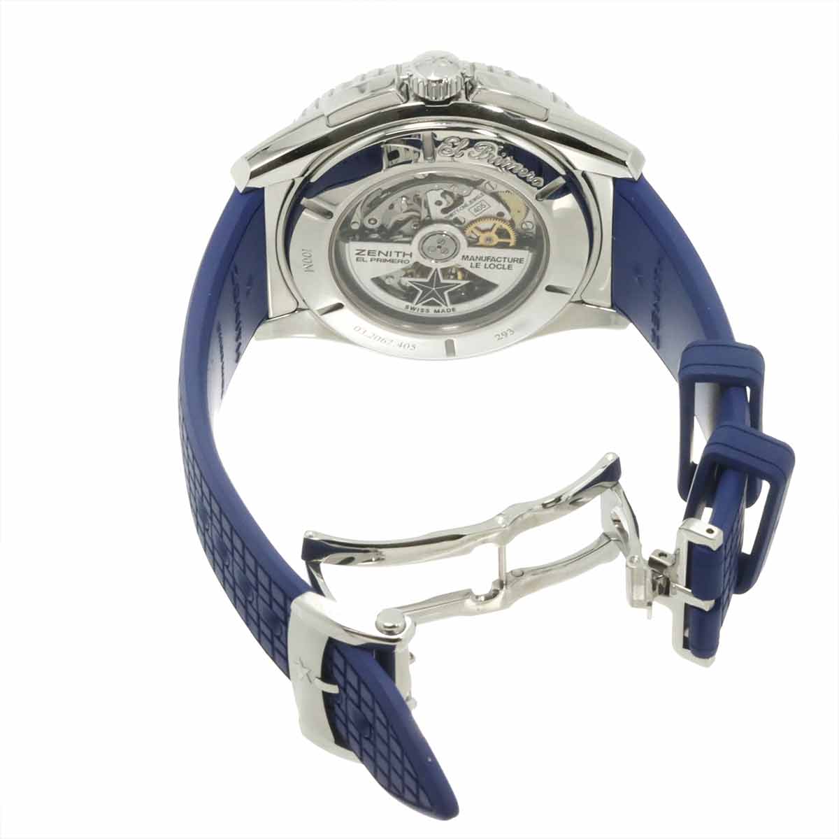 El Primero Stratos Flyback 03 2067 405 Blue Dial Mens Watch
