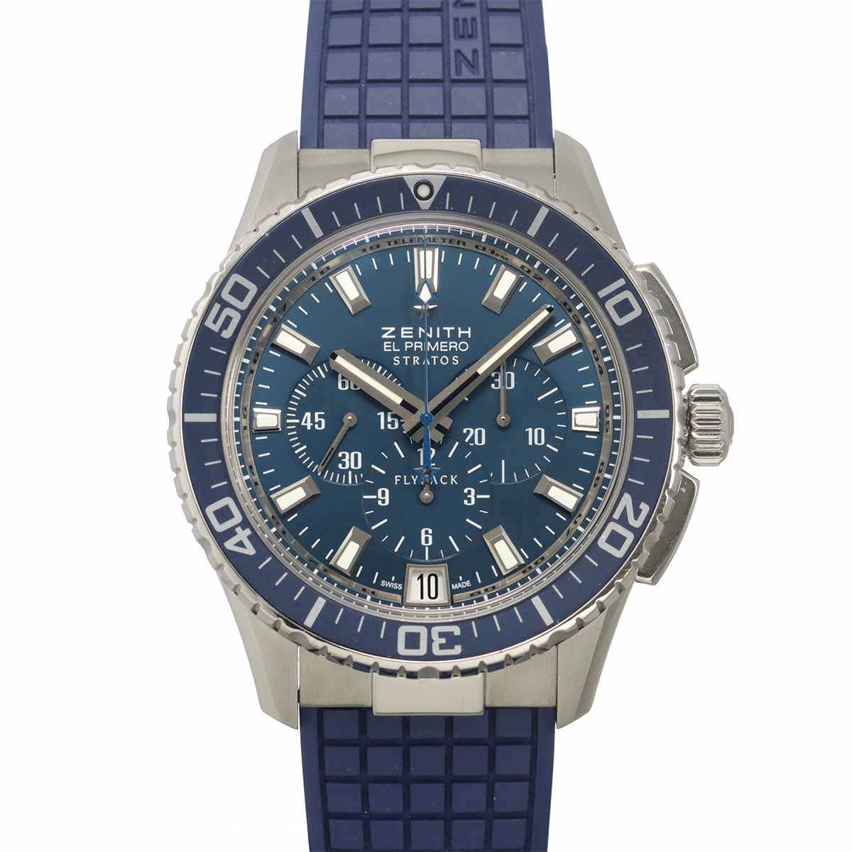 El Primero Stratos Flyback 03 2067 405 Blue Dial Mens Watch