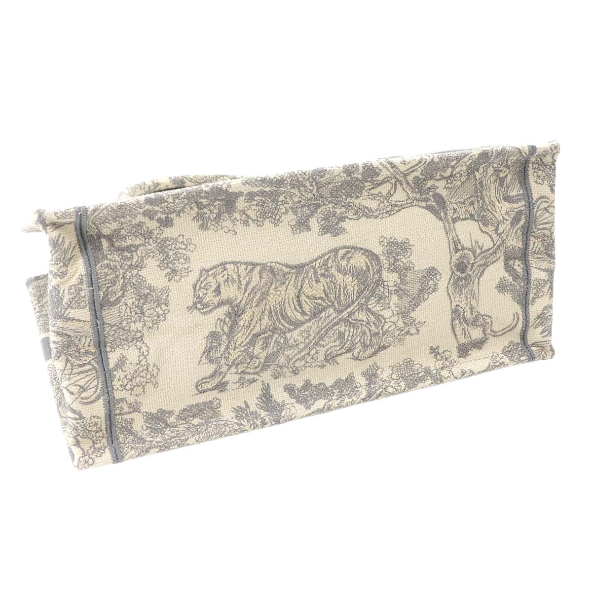 Toile de Jouy Book Tote Medium Bag Canvas Grey
