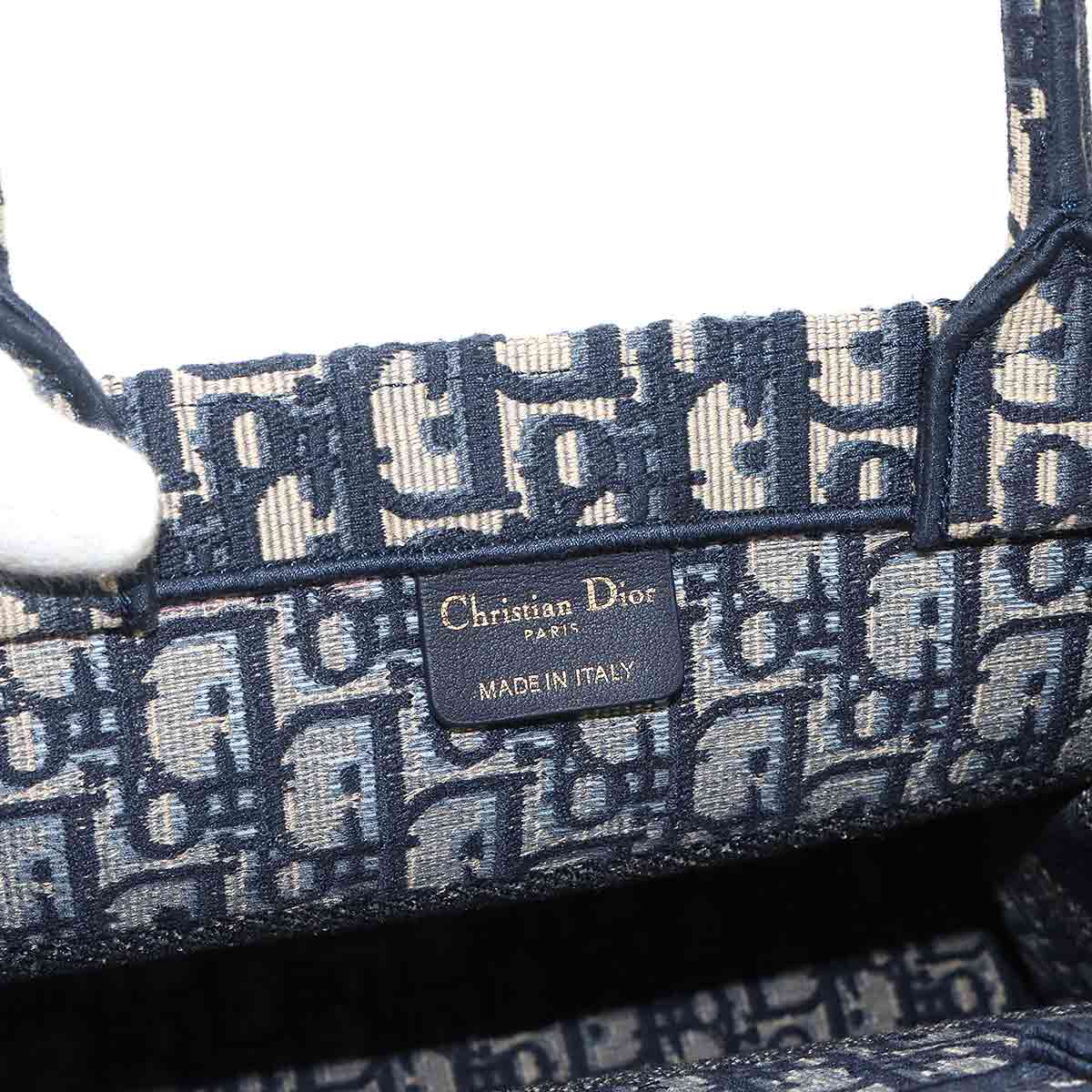 Oblique Book Tote Medium Bag Canvas Navy M1296ZRIW