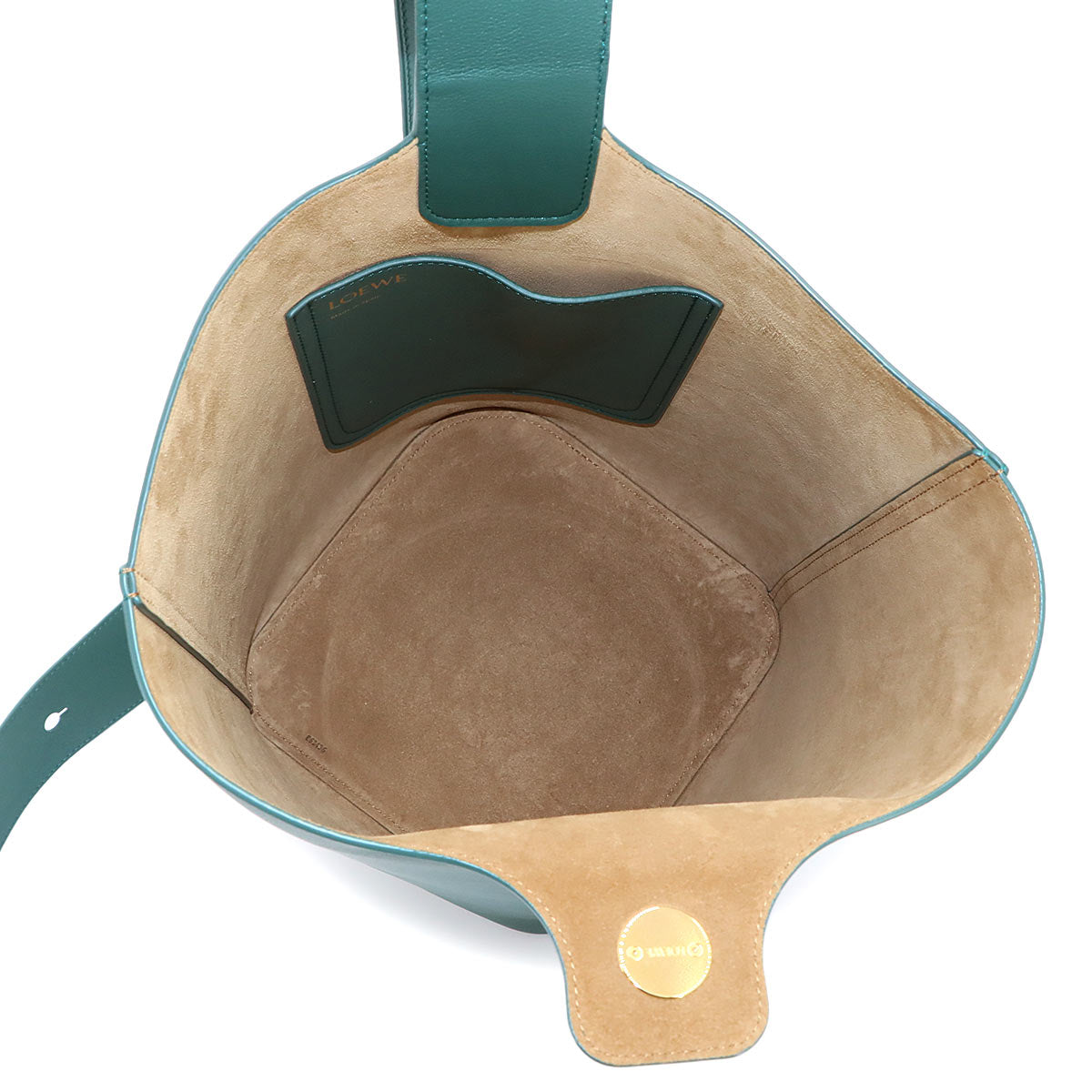 Pebble Bucket Bag Medium Shoulder Bag Leather Green