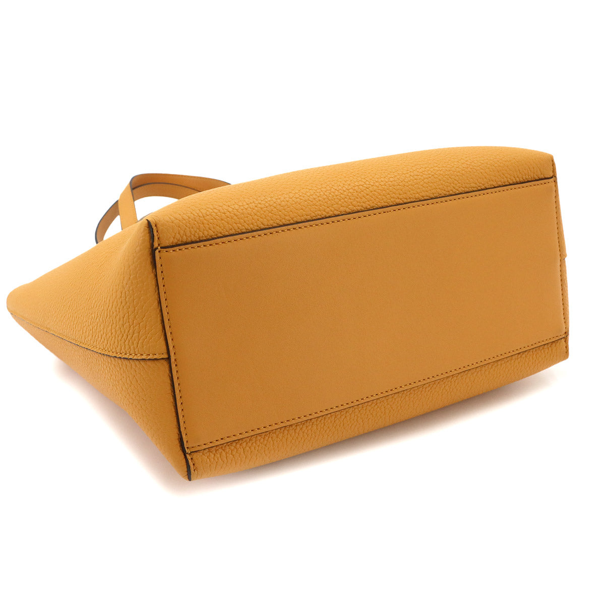 Anagram 2way Tote Shoulder Bag Leather Yellow Purse