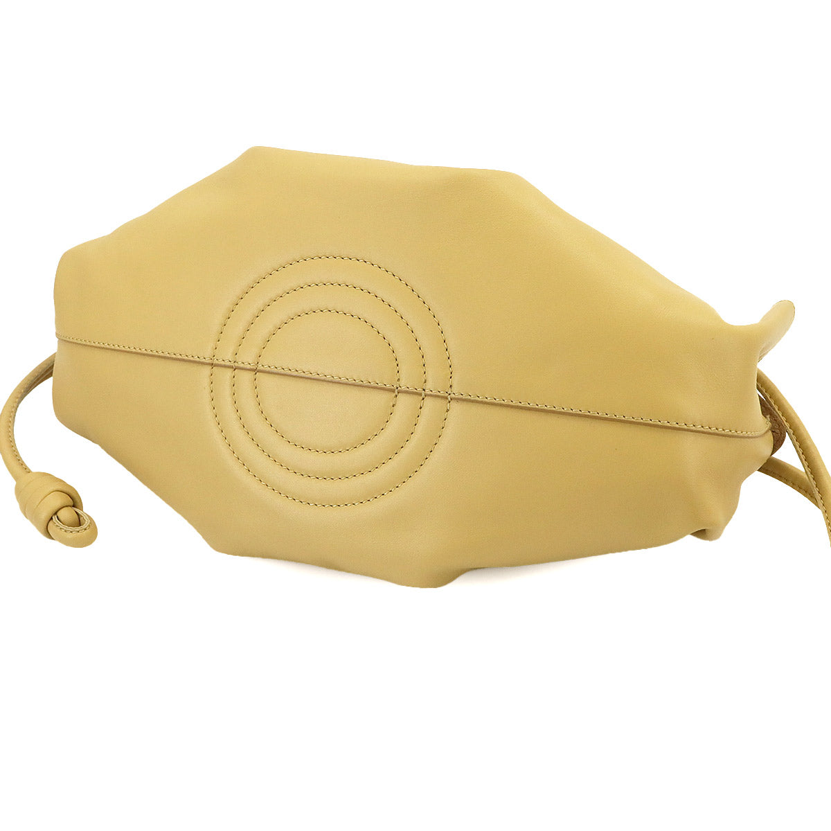 Paseo Small Hand Shoulder Bag Leather Yellow Purse