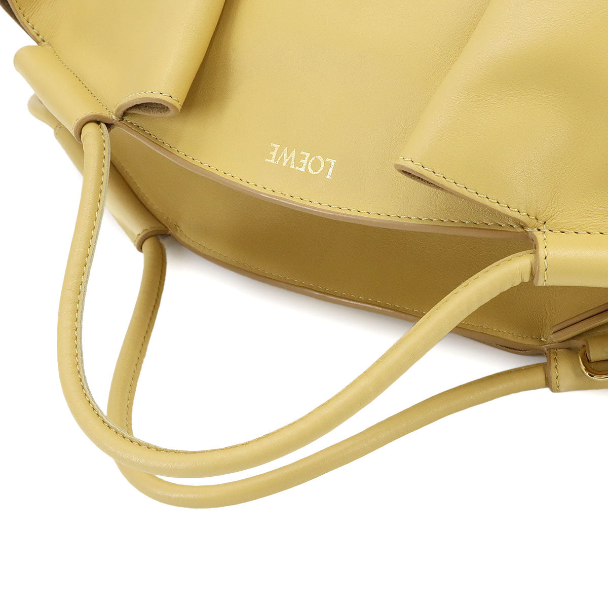 Paseo Small Hand Shoulder Bag Leather Yellow Purse