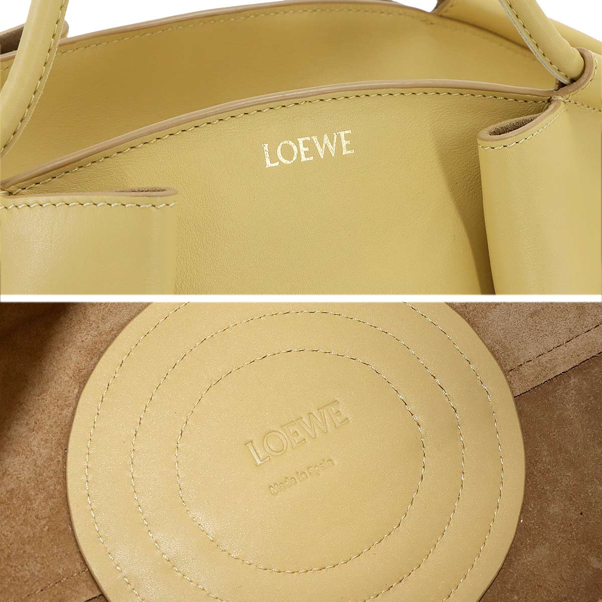 Paseo Small Hand Shoulder Bag Leather Yellow Purse