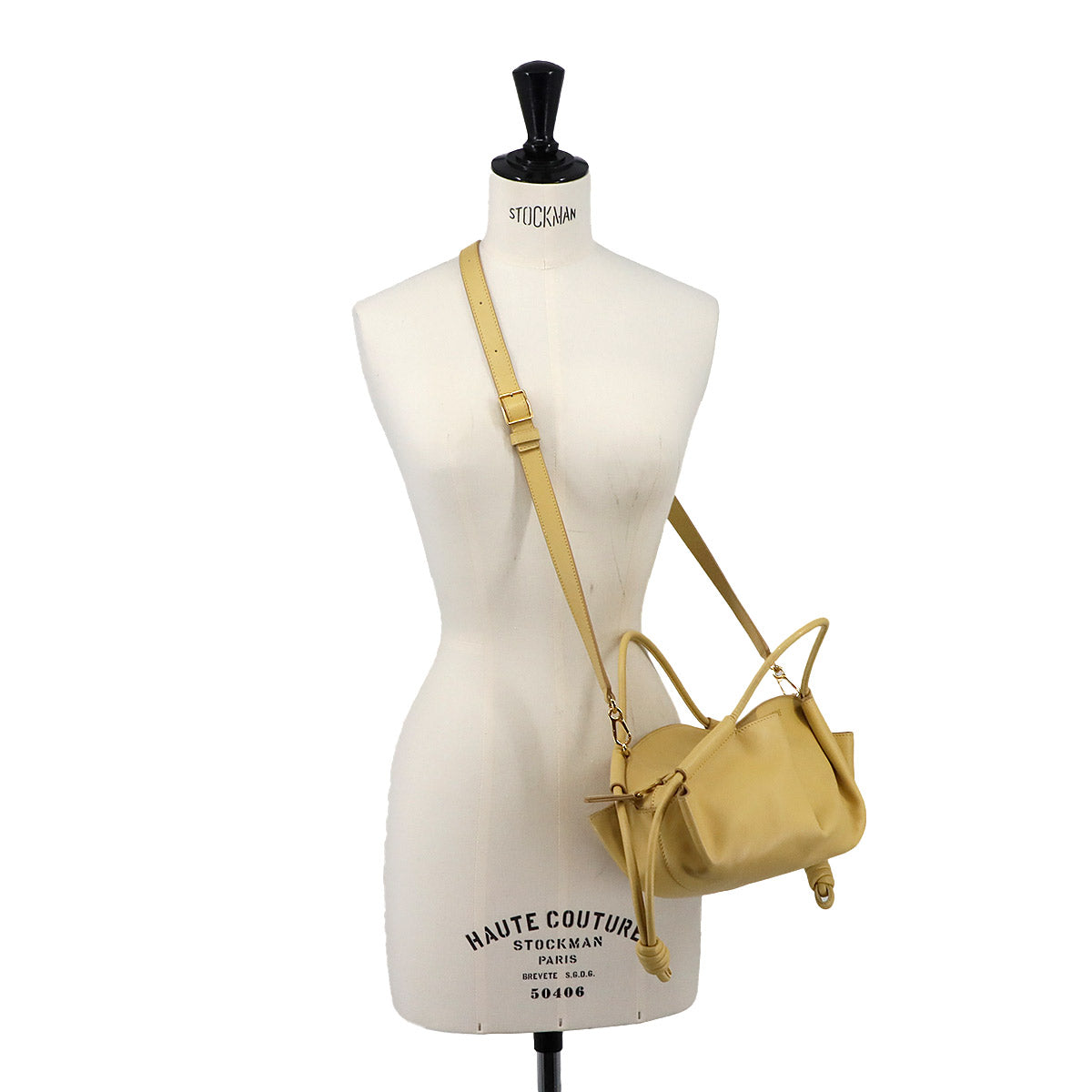 Paseo Small Hand Shoulder Bag Leather Yellow Purse