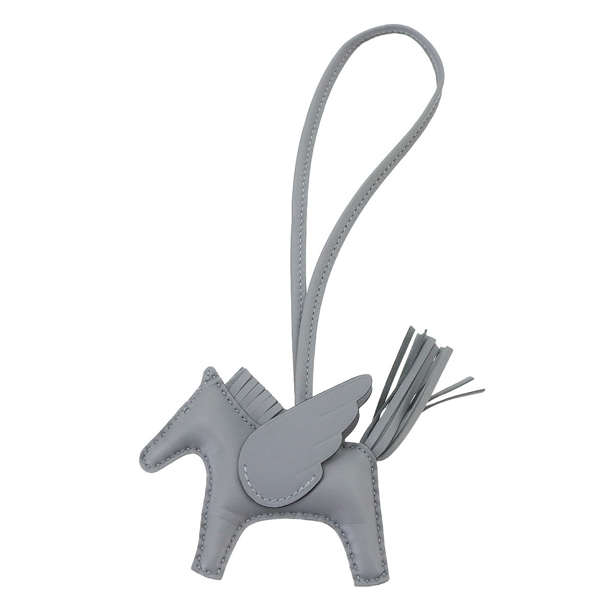 Rodeo Pegasu PM Bag Charm Agneau Milo Veau Swift Gris Pantin