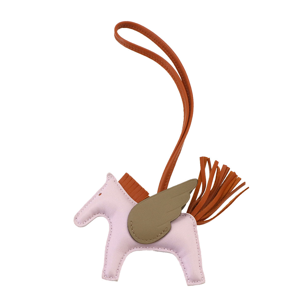 Rodeo Pegasus PM Bag Charm Agneau Milo Mauve pale Beige marfa