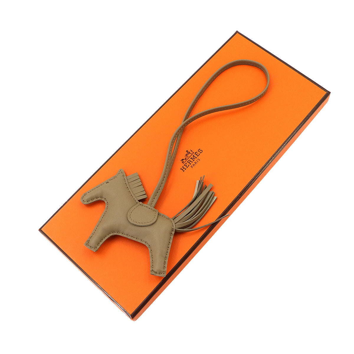 Rodeo PM Bag Charm Agneau Milo Beige marfa Horse Accessory