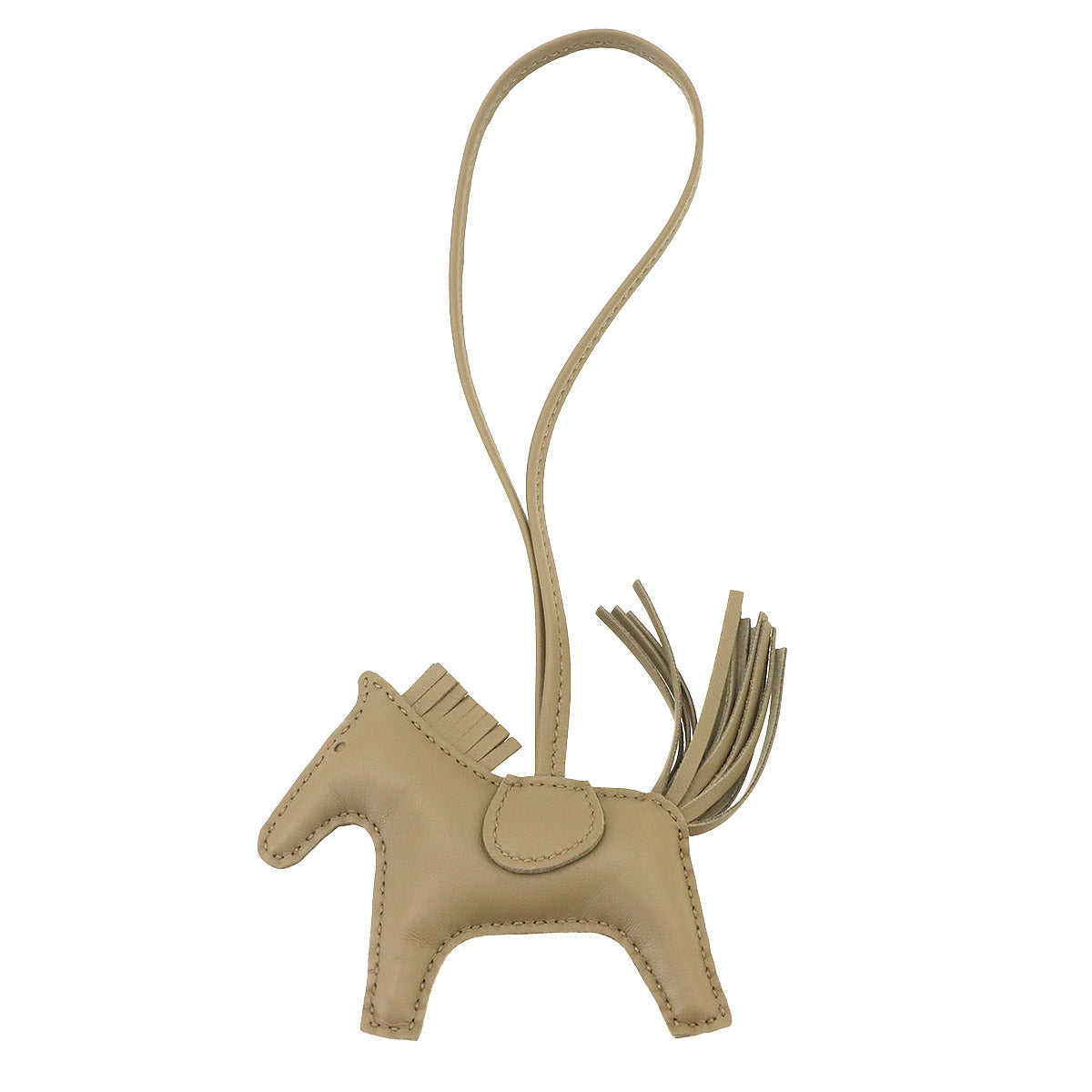 Rodeo PM Bag Charm Agneau Milo Beige marfa Horse Accessory