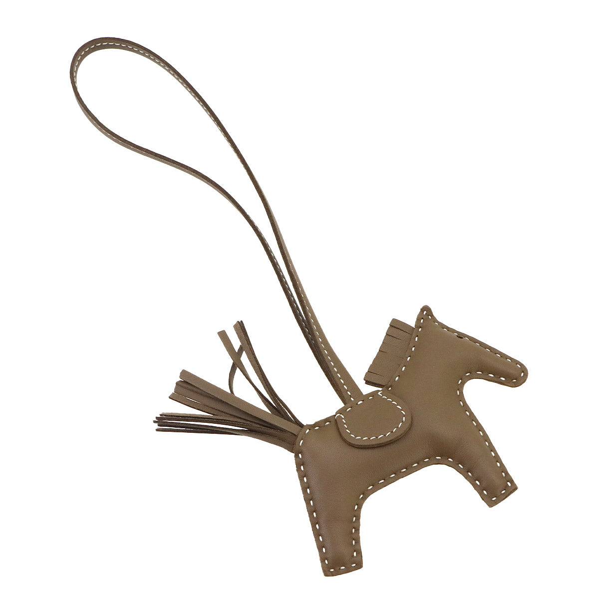 Rodeo PM Bag Charm Agneau Milo Etoupe Accessory