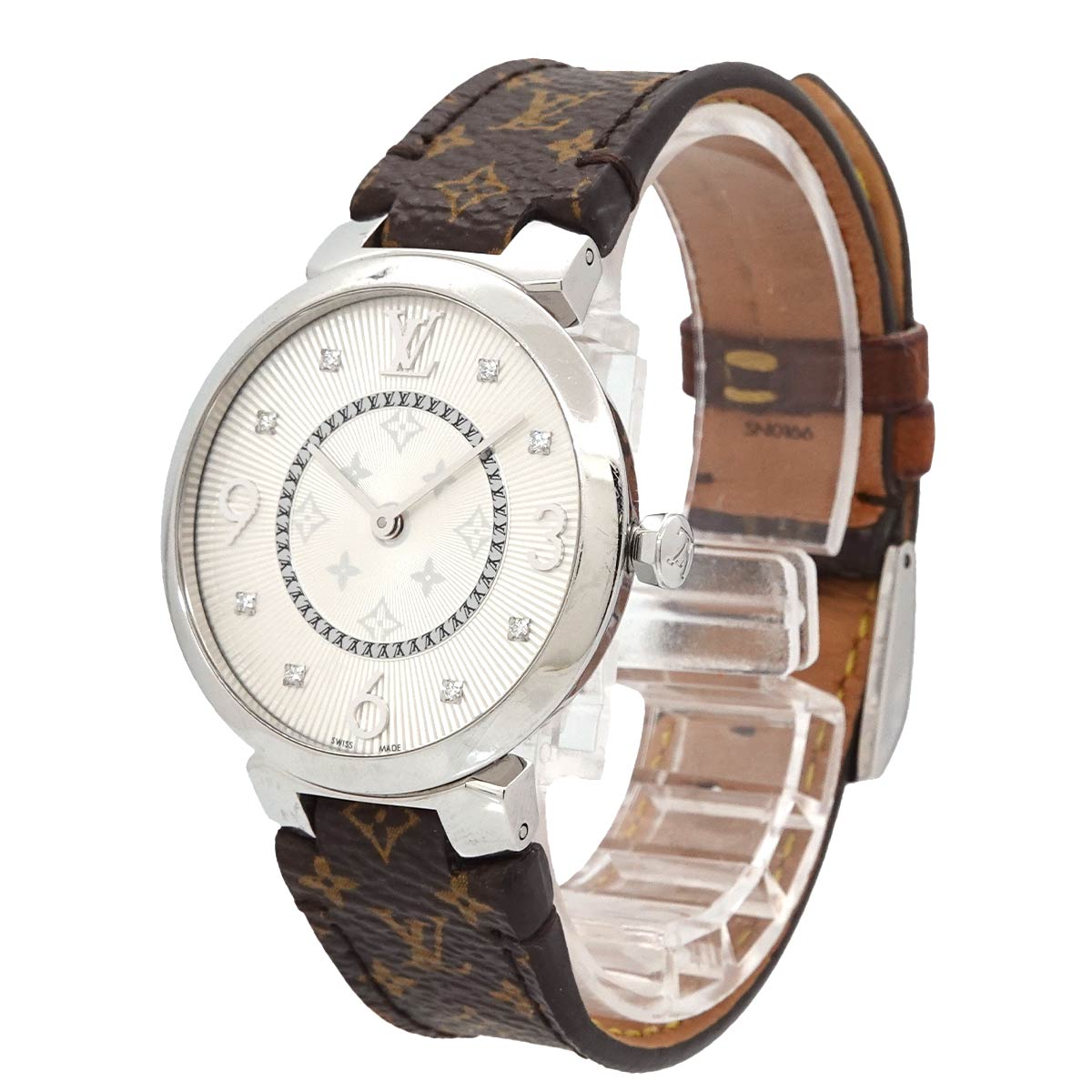 Tambour Monogram Q13MJ 8P Diamond Ladies watch