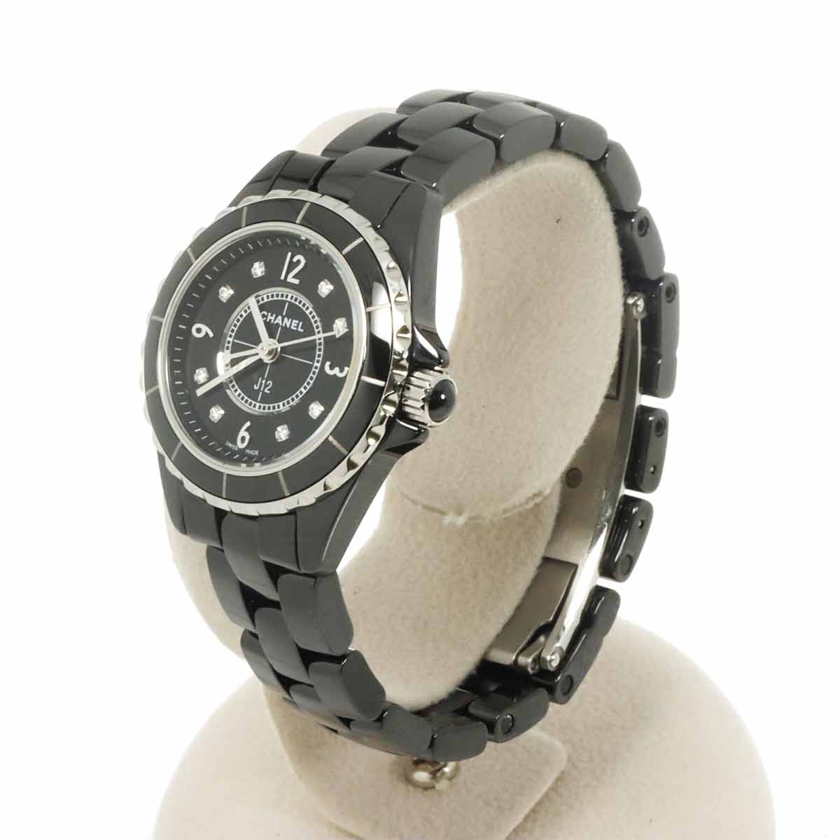 J12 29mm H2569 8P Diamond Quartz Black Dial Ladies Watch