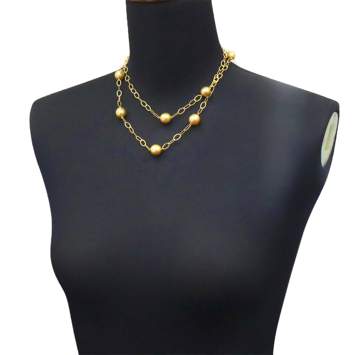 South Sea pearl 11.0-10.0mm Long Necklace 18K YG 750
