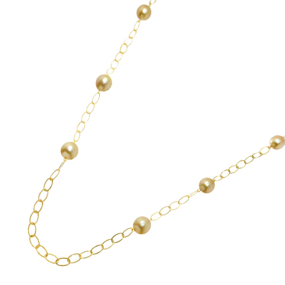 South Sea pearl 11.0-10.0mm Long Necklace 18K YG 750