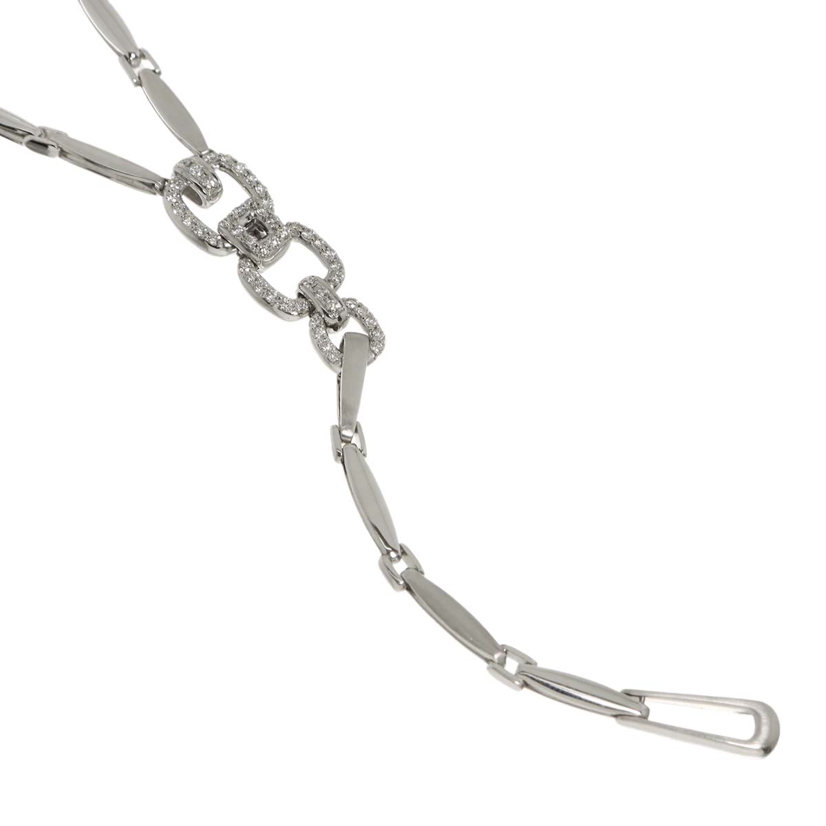 Diamond 0.67ct Necklace 18K White Gold 750