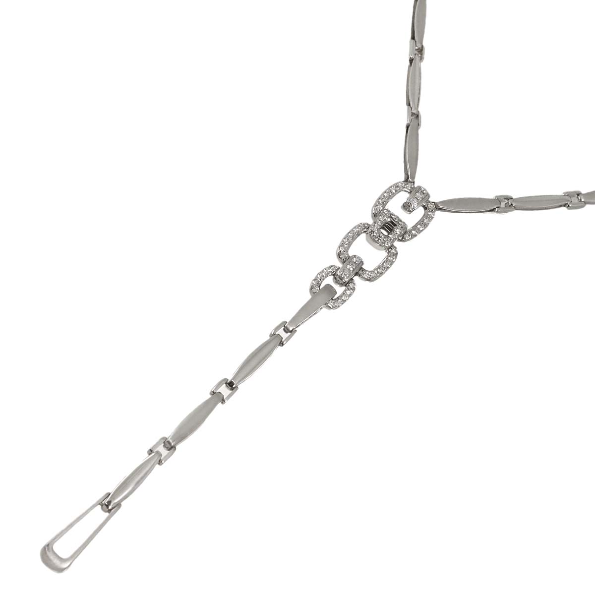 Diamond 0.67ct Necklace 18K White Gold 750