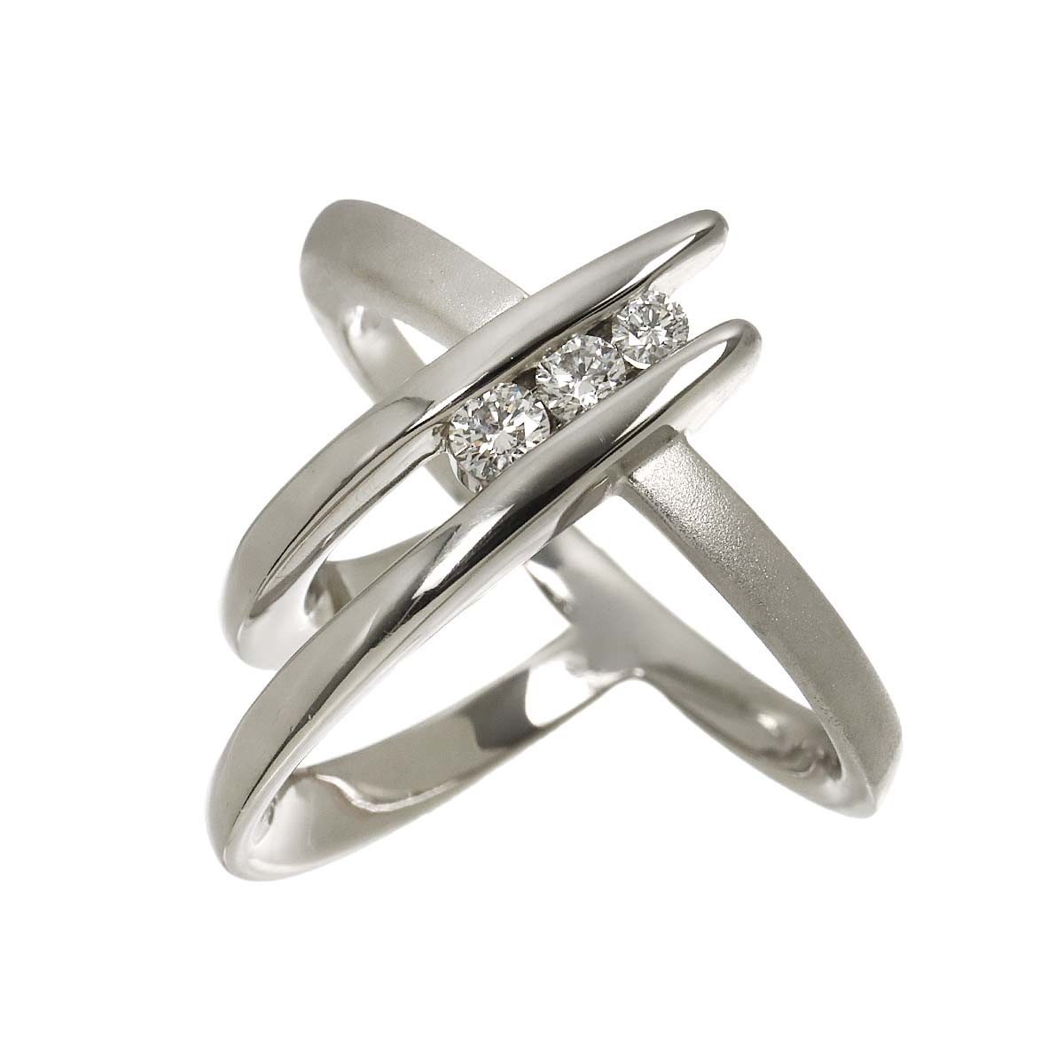 Diamond 0.29ct Ring 18K WG 750 Size7.75-8(US)